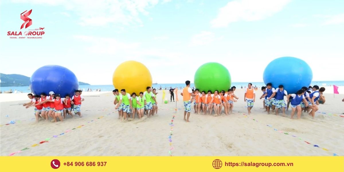 Các trò chơi team building bãi biển phổ biến